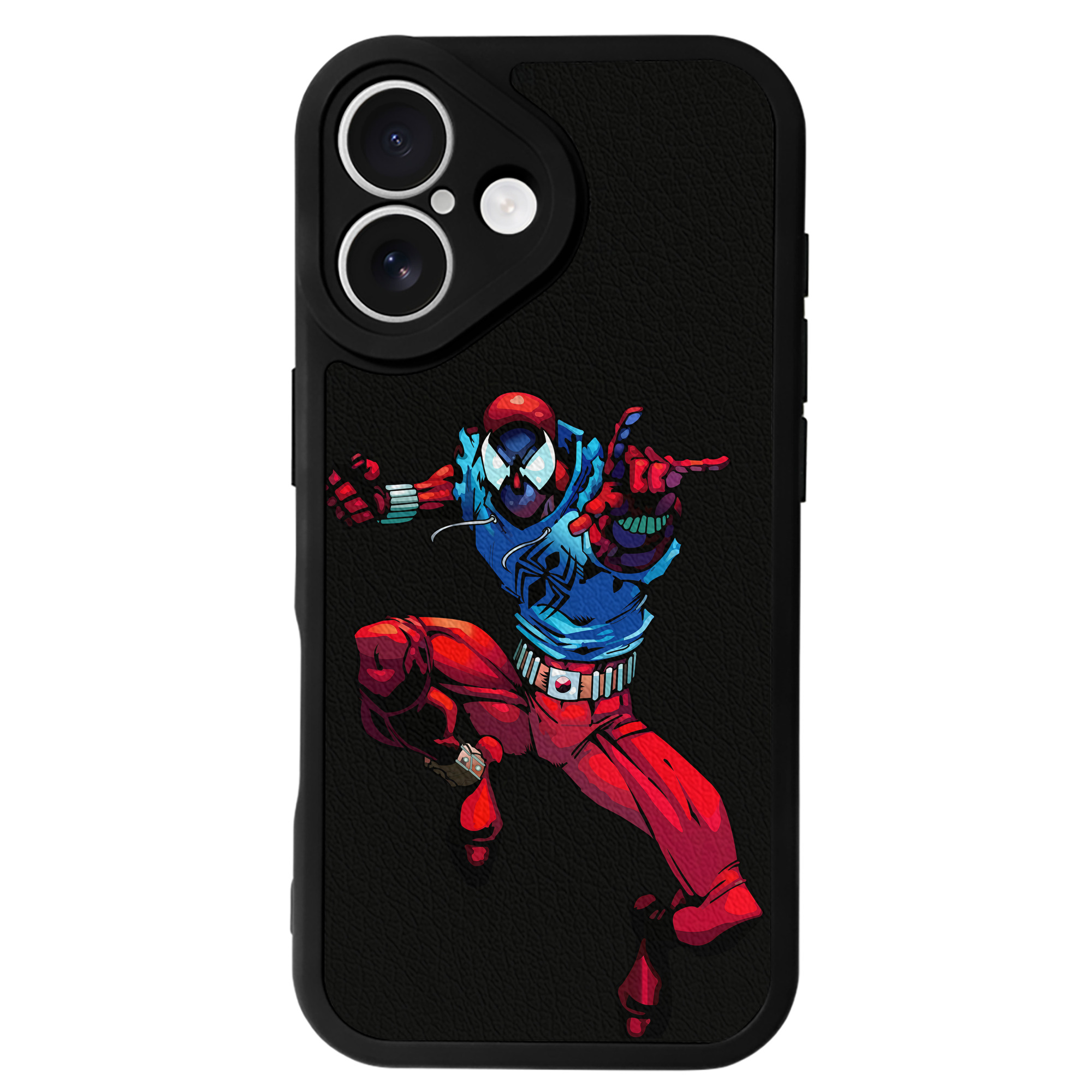 Spider Man スパイダーマン 【iPhone 16シリーズ対応】シリコンスマホケース（レザー調） 材質：シリコン